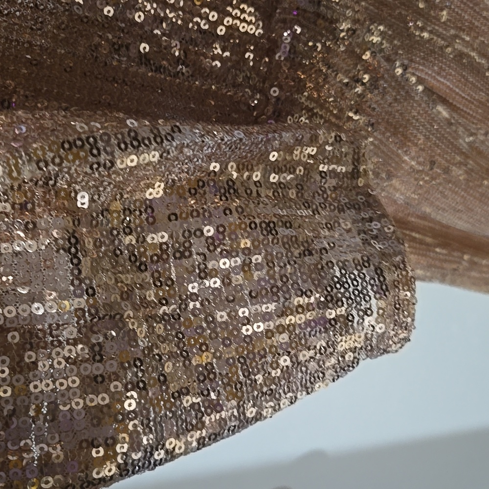 Fashion NOVA Rose Gold SEQUIN Jumpsuit - Picture 5 of 6